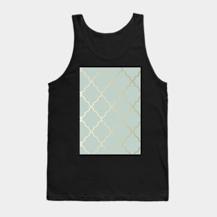 Teal and Gold Foiled Tank Top
